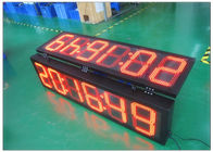 High Brightness 7 Segment Gas Station LED Signs , LED Time And Temperature Sign