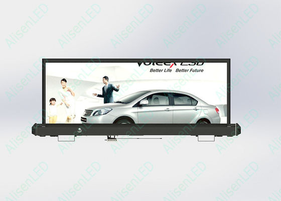 P2.5 Üst Taksi LED Ekranı RGB Taksi Reklam Ekranı Dışarı Yüksek Parlaklık 5000 nit